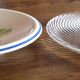 Set of 2 round serving dishes: Gien (Anthéor model) and Duralex.
