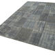 Handwoven turkish contemporary 198 cm x 300 cm grey patchwork carpet