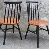 two vintage Scandinavian bistro chairs