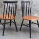 two vintage Scandinavian bistro chairs