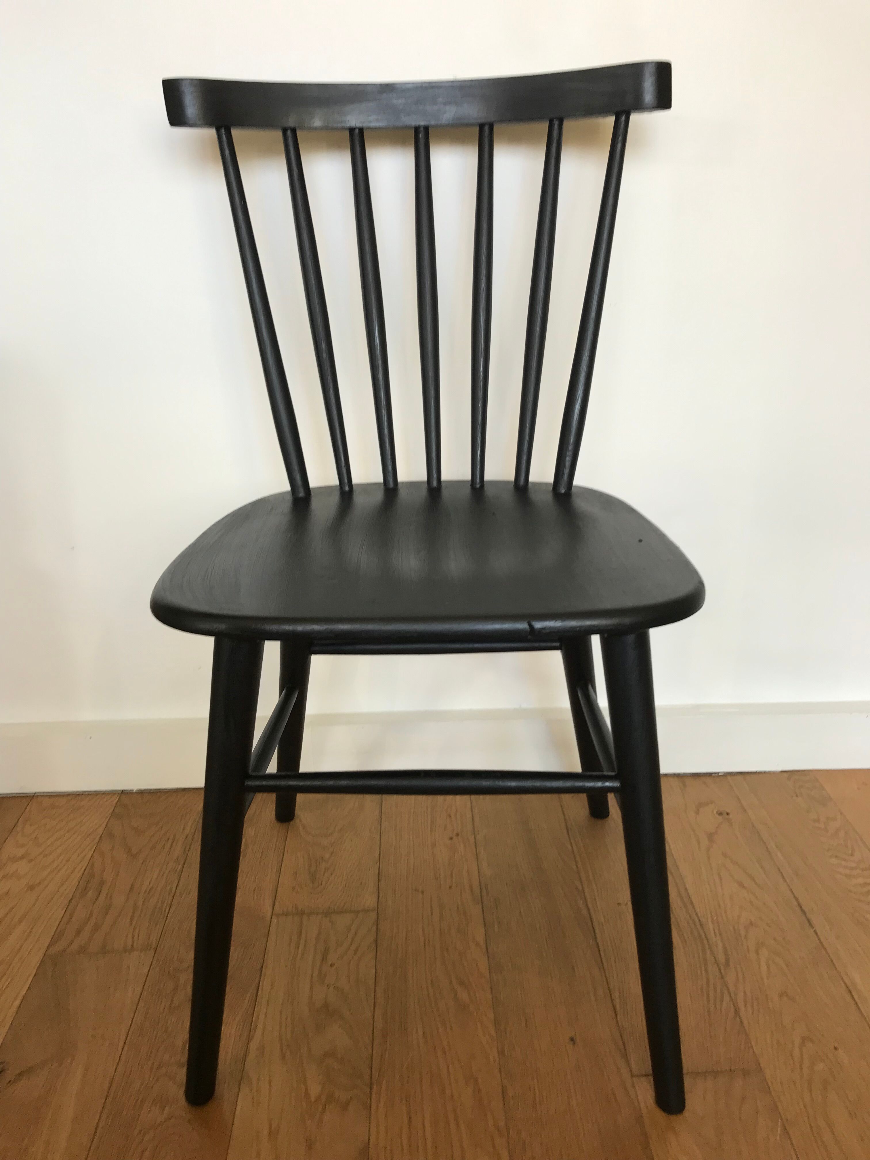 Black wooden chair