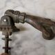 19th century cast iron door knocker, hand shape