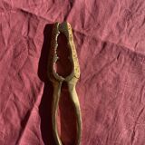 Nutcracker, vintage chiseled golden brass