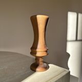 Travertine eye-shaped coffee table