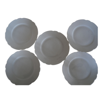 5 assiettes plates Alfred Hache & C°-V