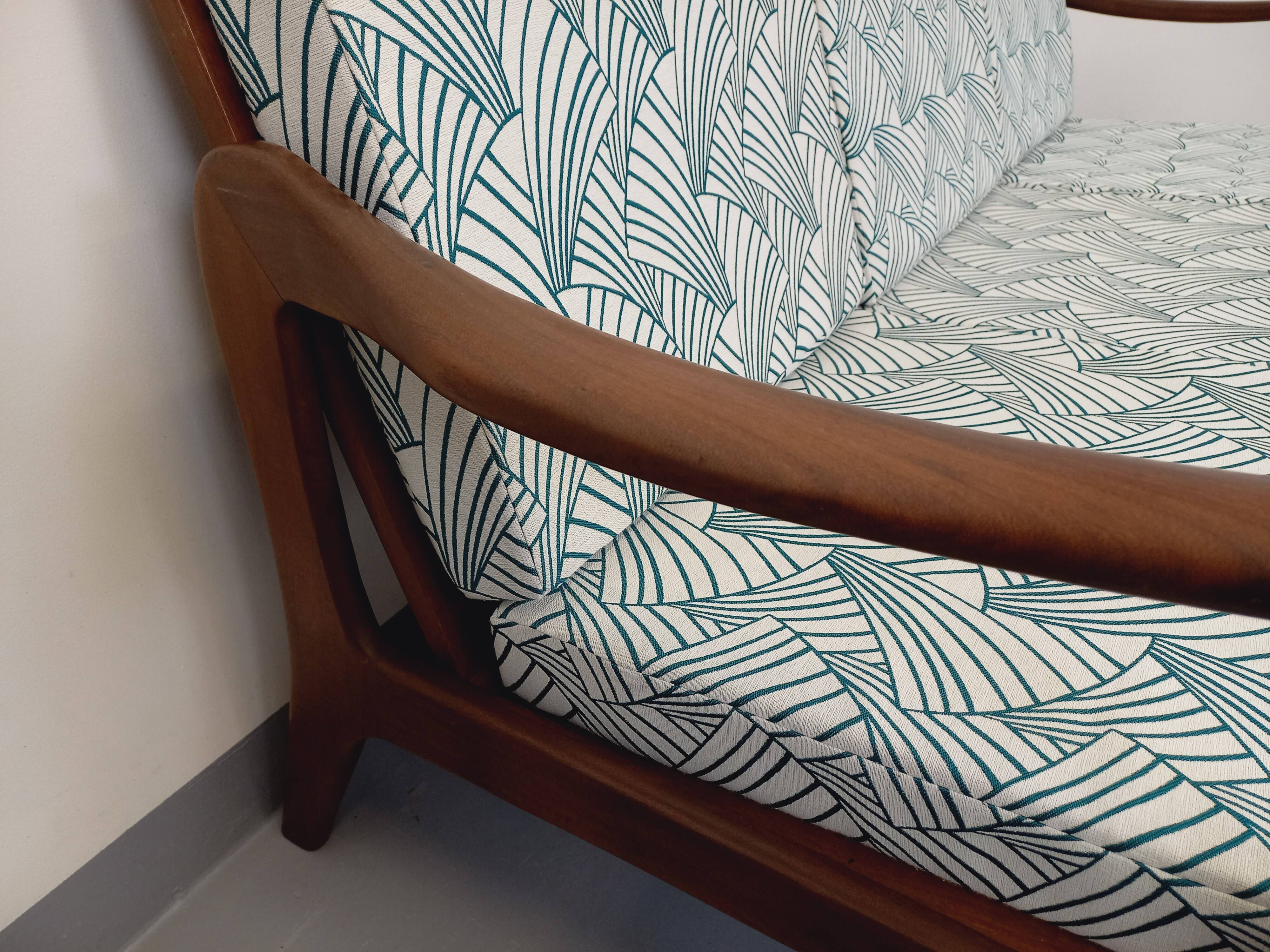 Scandinavian 3-seater sofa bench by Arne Wahl Iversen for Komfort in teak