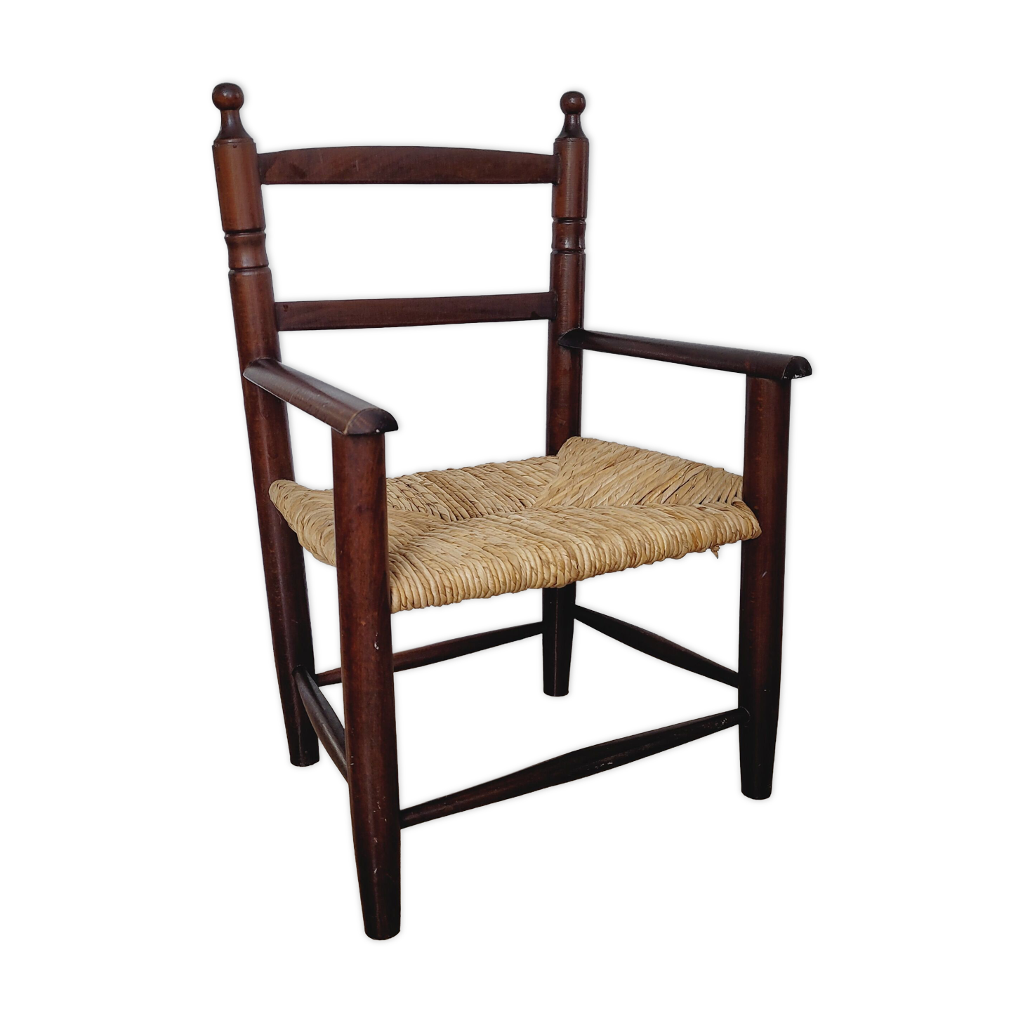 Chaise enfant bois et paille