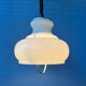 Suspension vintage mid-century en verre opalin (milk glass)