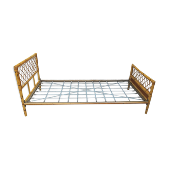Bamboo and rattan bed