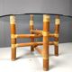 Vintage bamboo dining table, 1970s