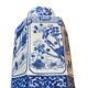 White and blue porcelain tea pot circa 1950