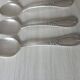 Set of 6 small silver metal spoons