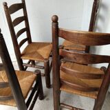 Set of 4 brutalist chairs
