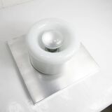 Ceiling light Doria Leuchten 1960, Germany, Alu Opaline + bulb