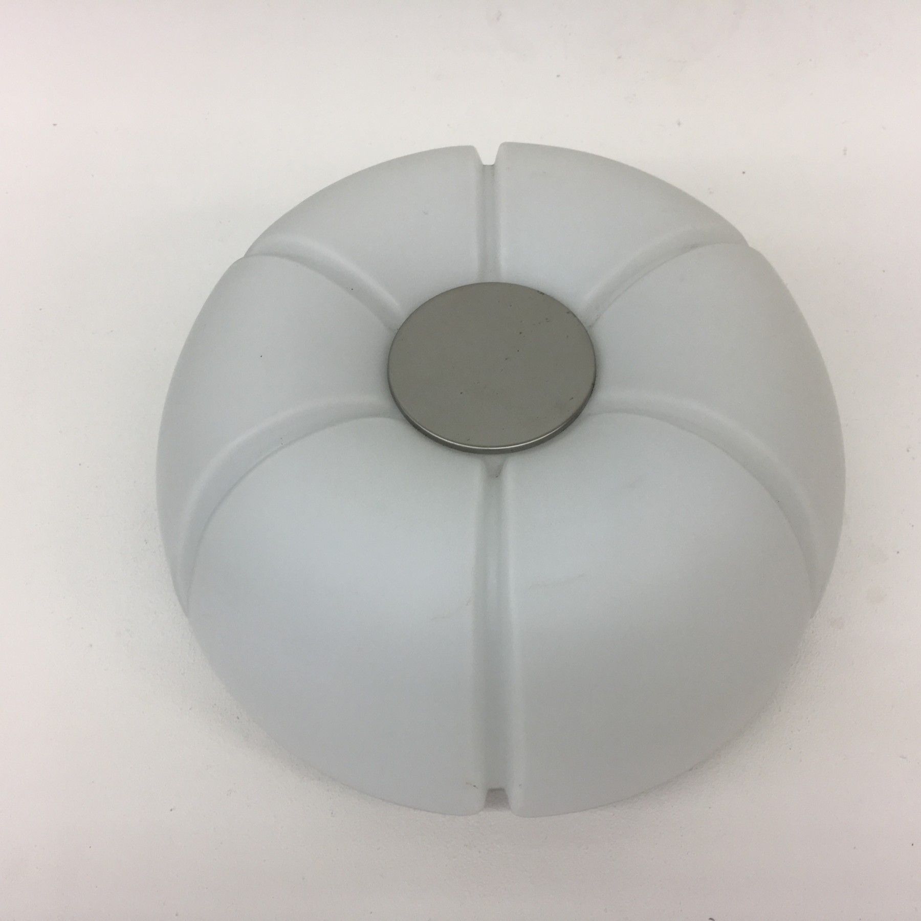 Mid-century wall apply in opalescent glass and chrome from Glash-tte limburg