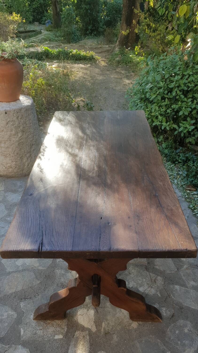 Antique oak farmhouse table