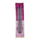 New purple berber wool rug 75x355