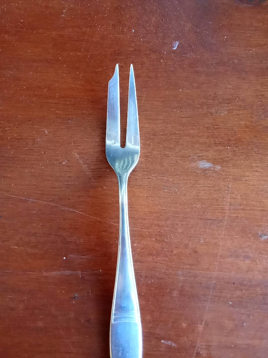 12 silver-plated metal condiment forks for shellfish by Christofle, Albi model.