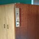 Armoire vintage scandinave en bois – penderie et étagères – années 60