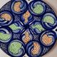 Spanish hand painted ceramic wall plate