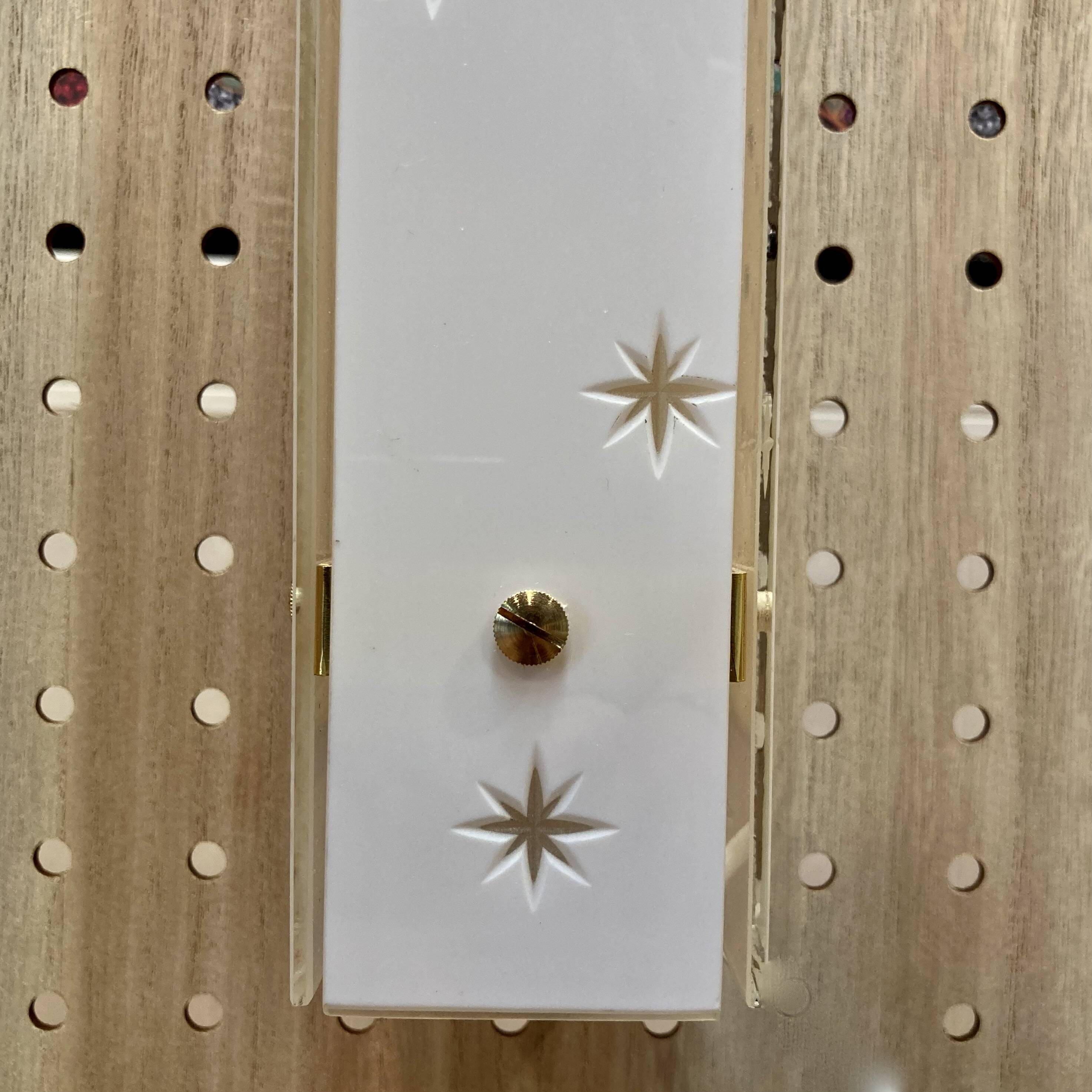 Pair of glass wall lights Scandinavian design 1960.