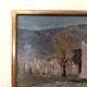 Mid-Century Modern Swedish "Italian Valley" Vintage 1967 Oil Painting, Framed