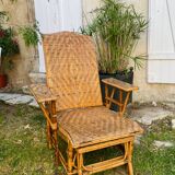 Rattan chaise longue. 1910