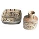Scandinavian Modern Plate and Vase, ceramic, "Baca", Fajance, by Nils Thorsson f