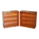 Pair of open low bookshelves Shaws of London in hardwood.
