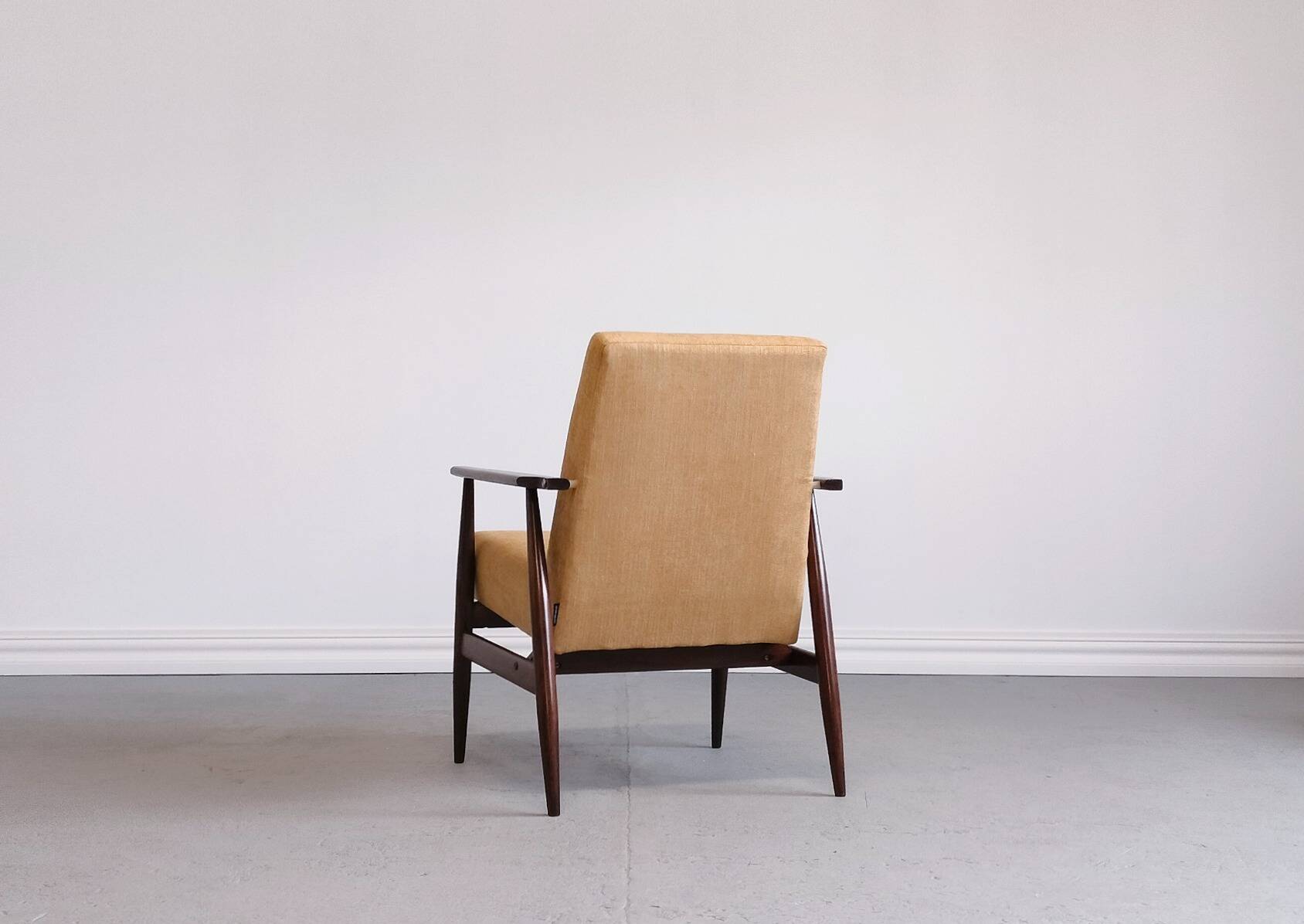 1960 Henryk Lis Mid Century Armchair in Yellow