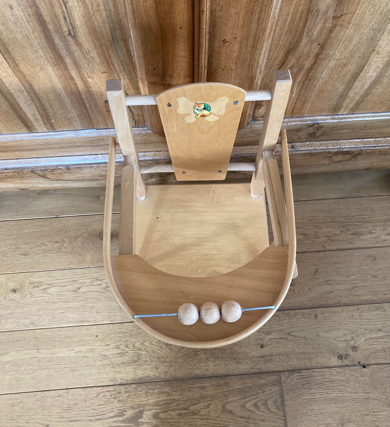 Doll high chair from the 20th century, convertible into a walker (deliverable)