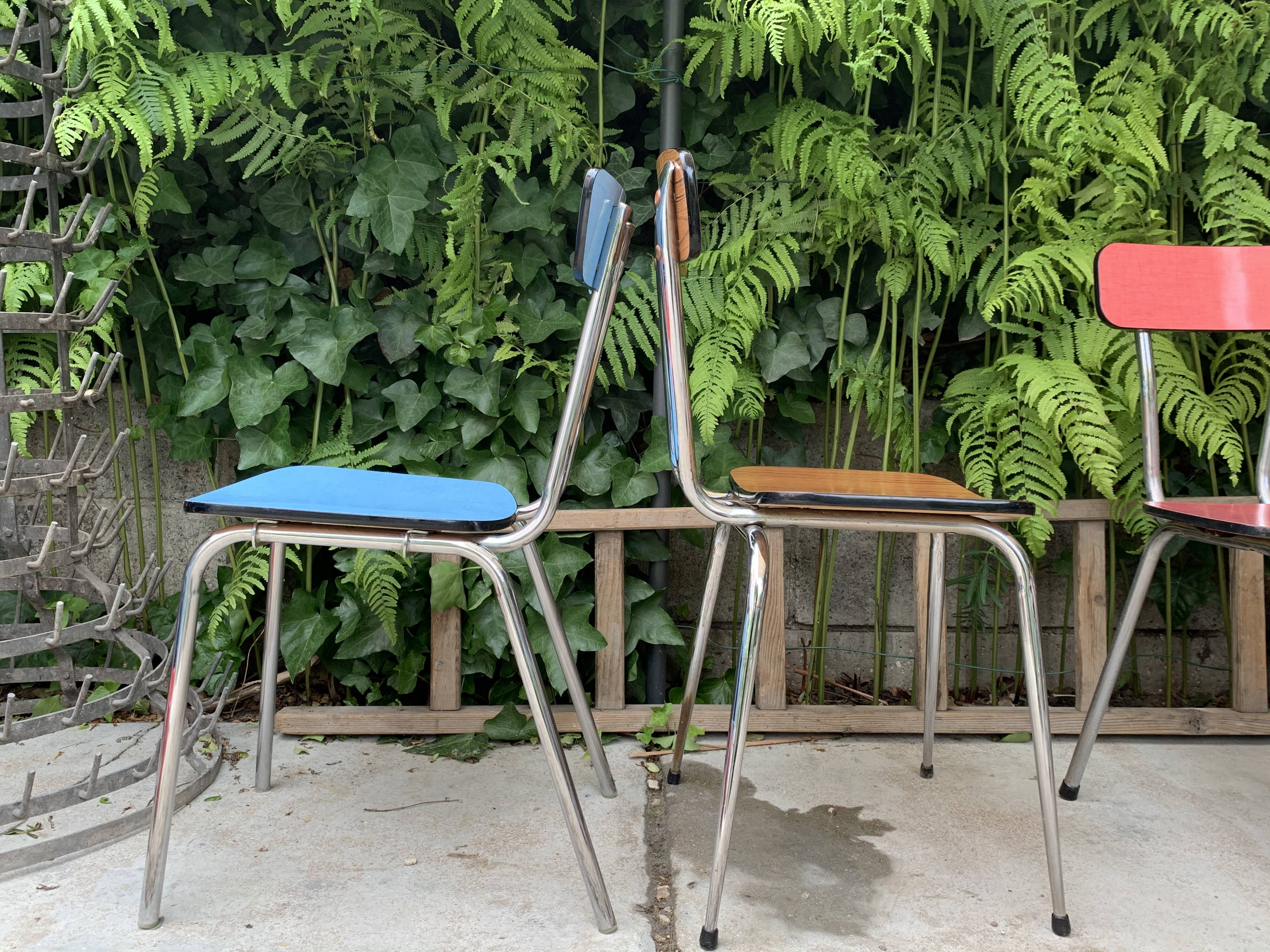 Mismatched formica chairs
