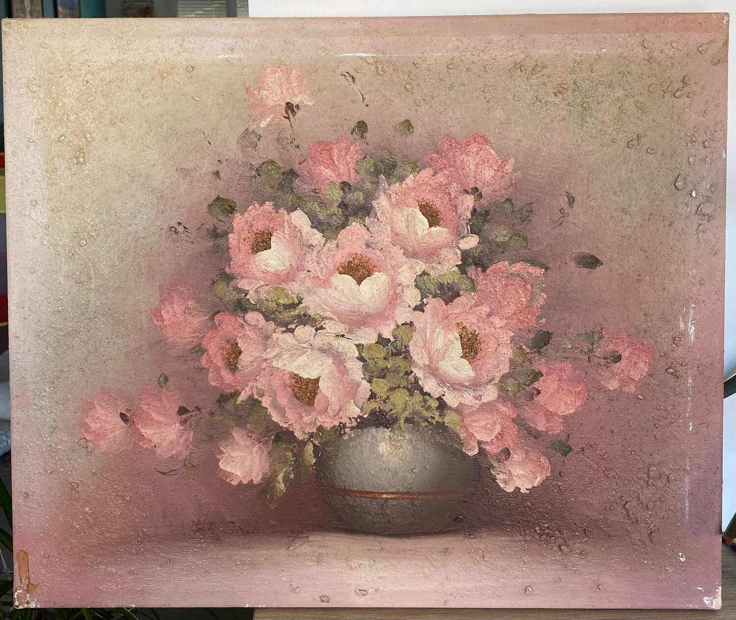 Still life with bouquet of flowers