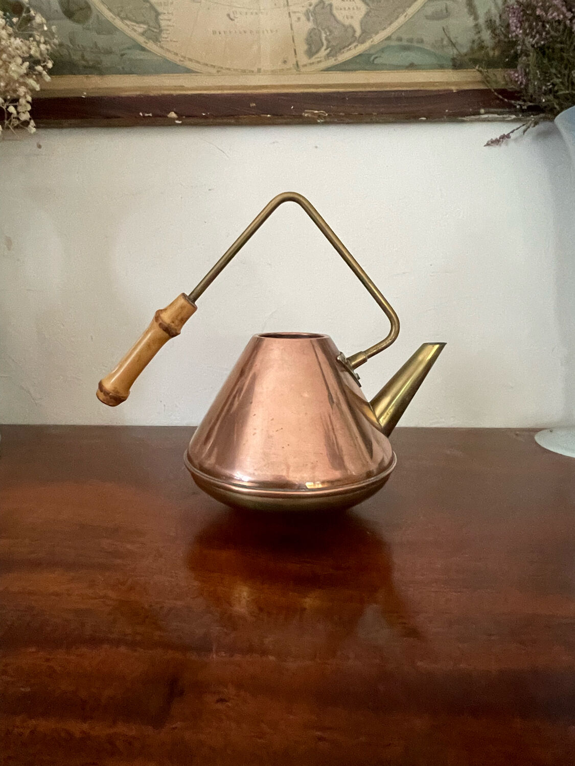 Watering can copper and brass circa 1950