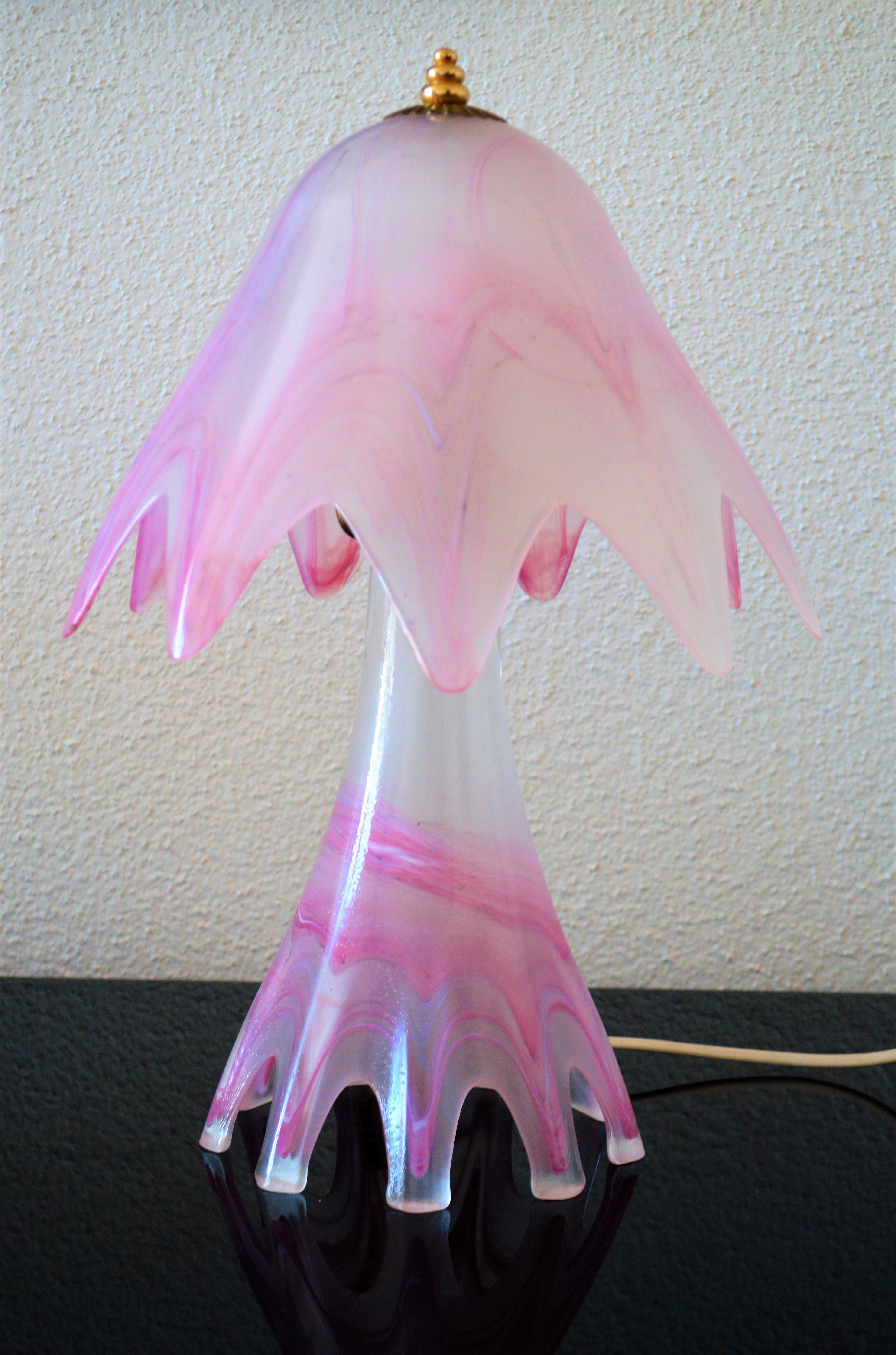 Lamp of the 70s in design glass