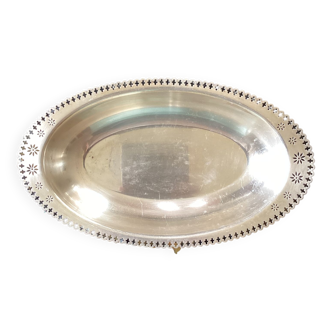 Silver metal basket dimension: height -5cm- width -34cm- depth -20cm-
