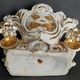 White and gold Paris porcelain bridal vase, late 19th century