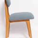 Mid-century butterfly dining chair, grey bouclé, Europe, 1960s
