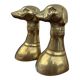 Dog bookends, solid brass, 1970s.