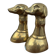 Dog bookends, solid brass, 1970s.