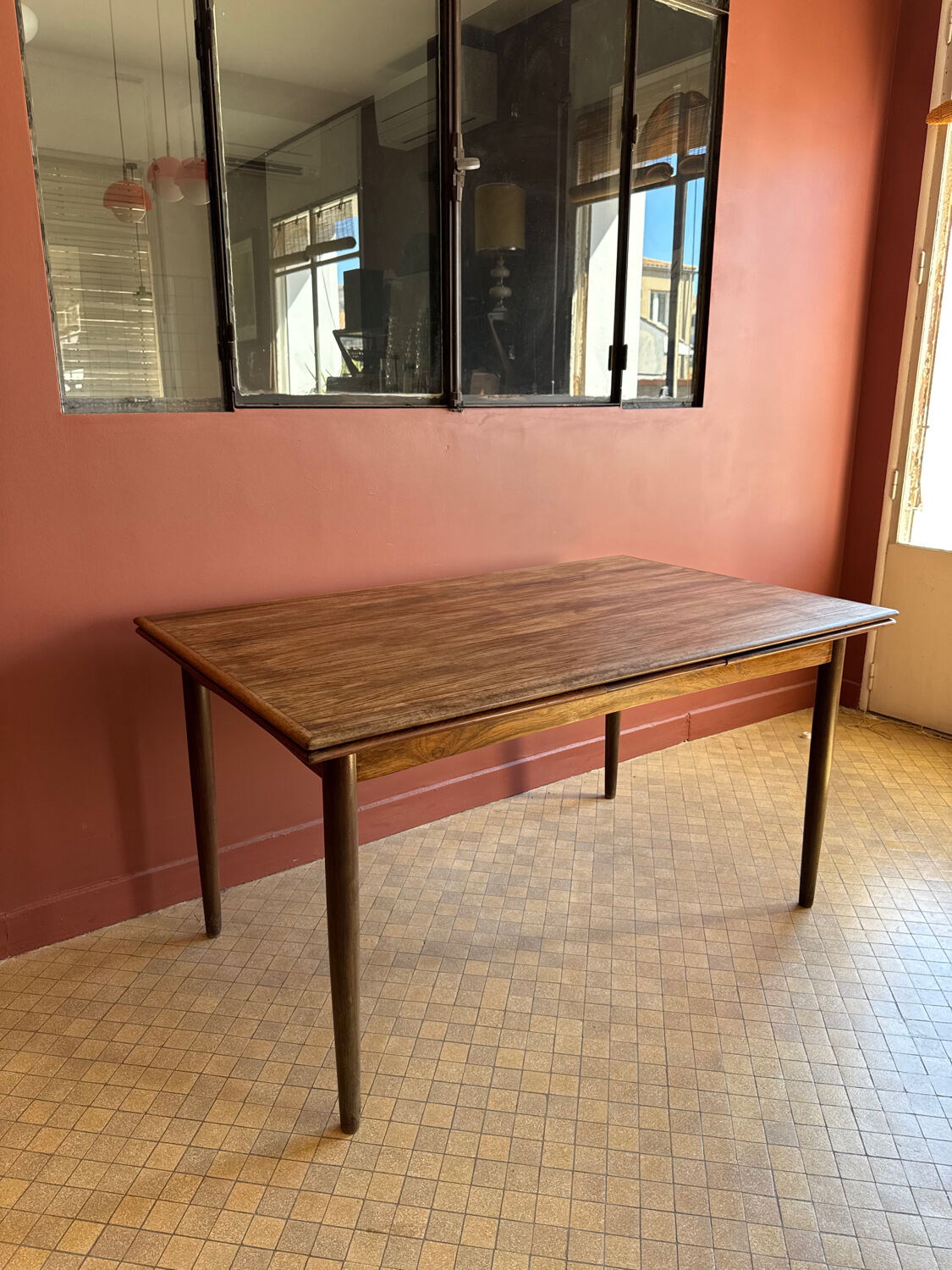 Rosewood table with extension