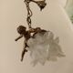 Bronze wall lamp and angel glass paste
