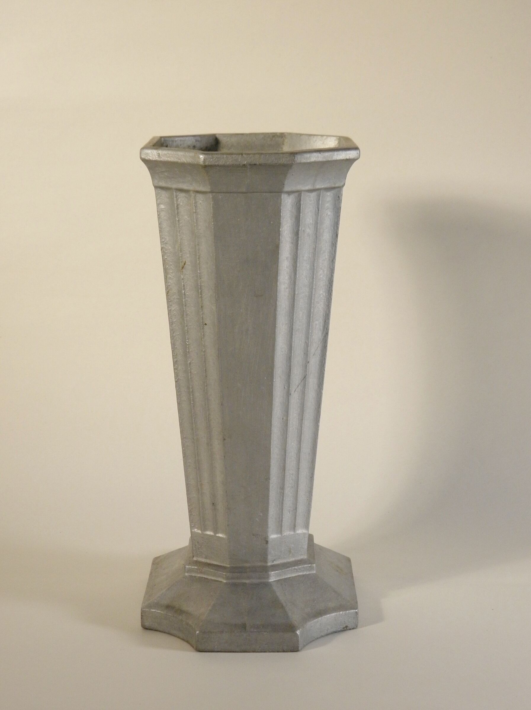 Painted metal Art Deco vase