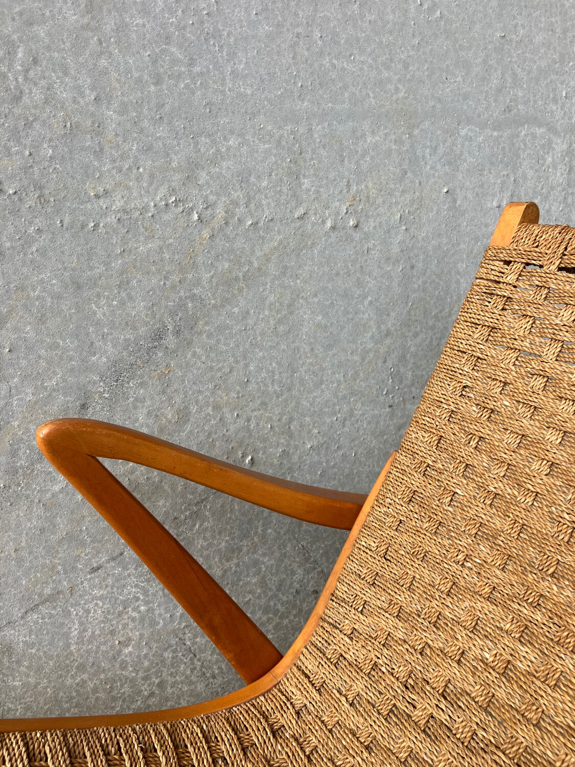 Woven rope armchair, Netherlands, 1950