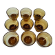 Vintage amber pressed glass glasses