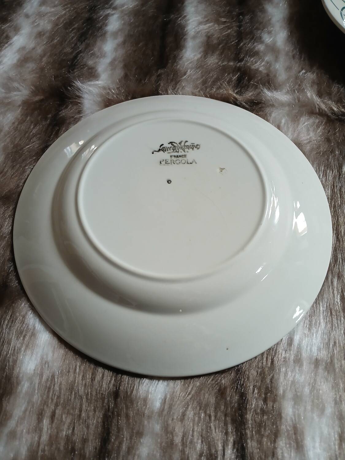4 antique flat plates from Sarreguemines