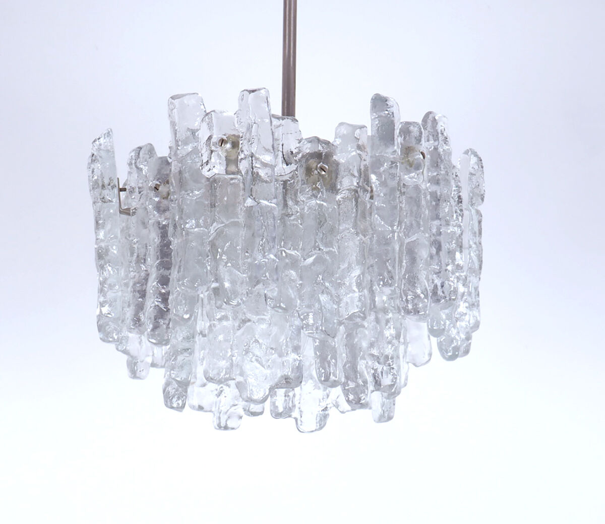 Ice Glass Chandelier by J. T. Kalmar for Kalmar Franken KG, 1960s