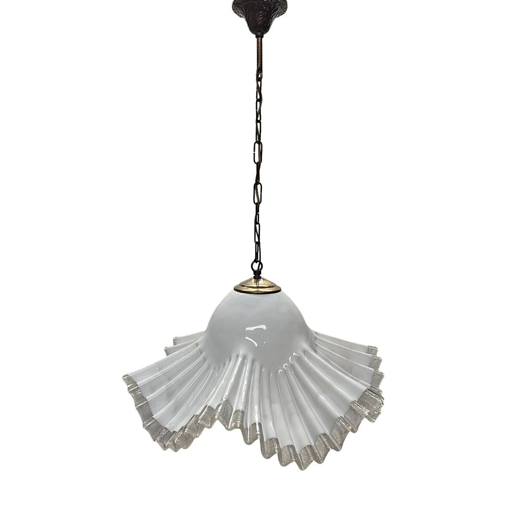Lampe à pendentif Murano Fazzoletto, années 1970