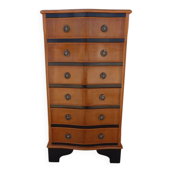 Semainier de style louis XVI en bois et placage merisier
