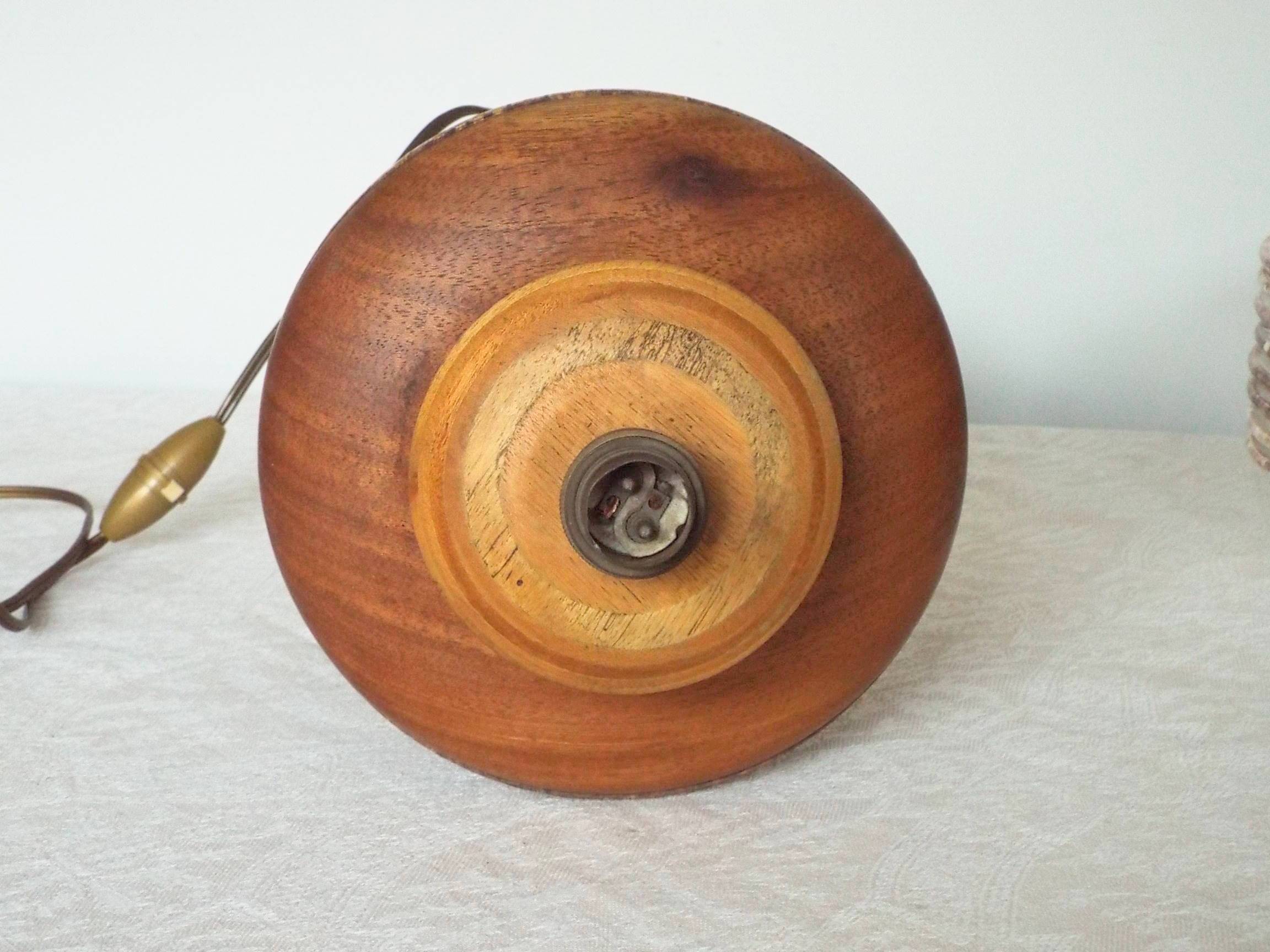 Wooden lamp base